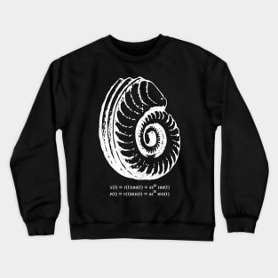 Spiral Shell with Math (white) Crewneck Sweatshirt